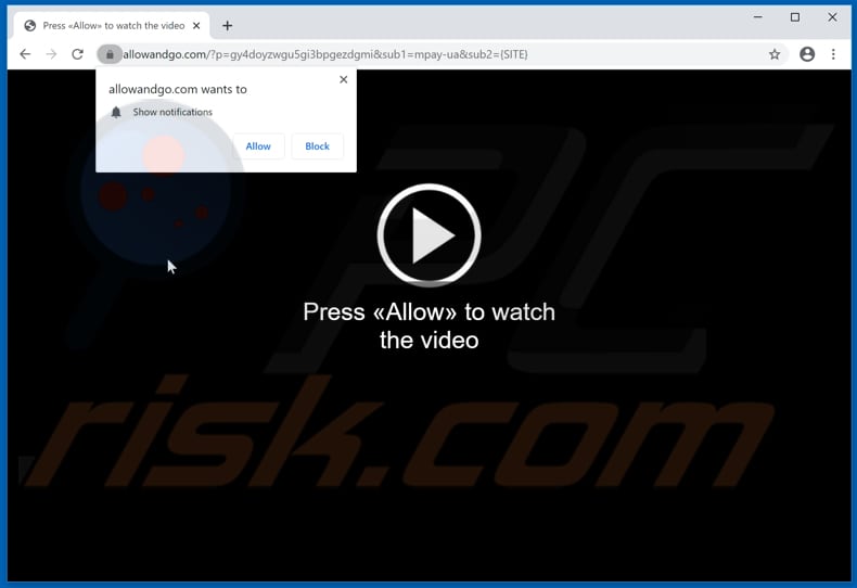 allowandgo[.]com pop-up redirects