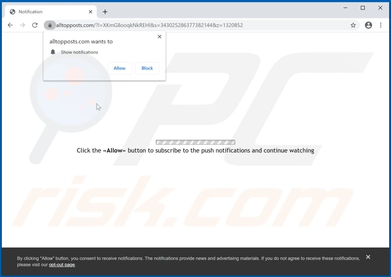 alltopposts[.]com pop-up redirects