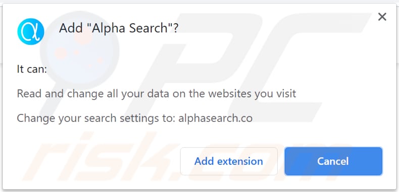 alpha search browser hijacker notification