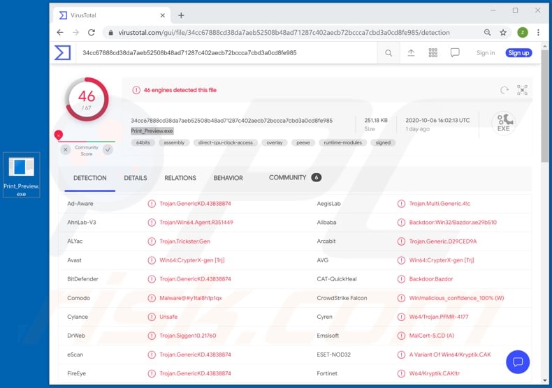 Antivirus and Virus Total says that the alt manager is a trojan