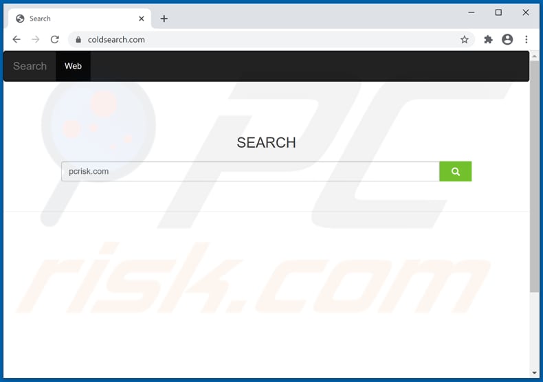 coldsearch.com browser hijacker