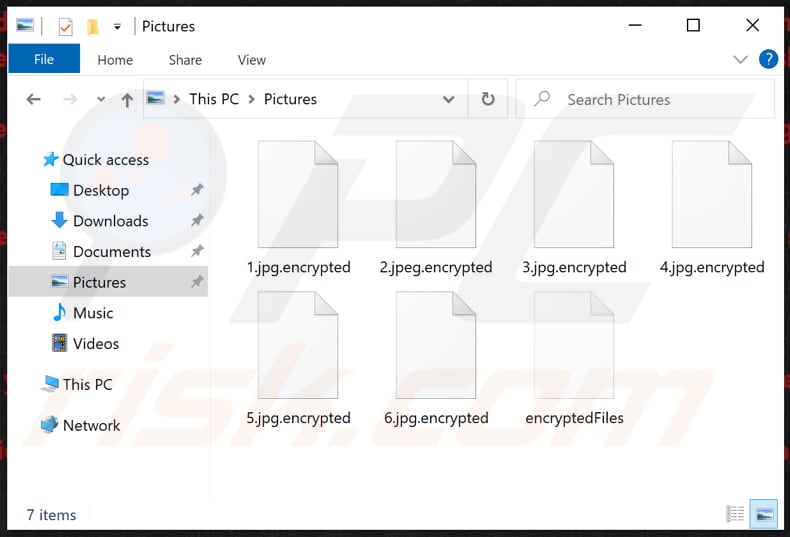 Files encrypted by Company Network Was Riddled ransomware (.encrypted extension)