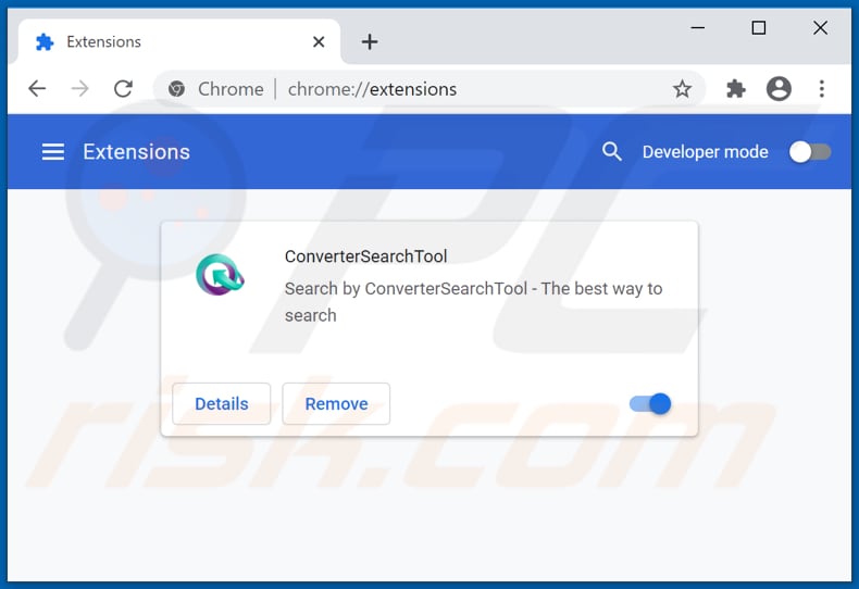 Removing convertersearchtool.com related Google Chrome extensions