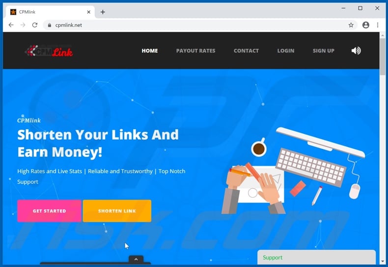 cpmlink[.]net pop-up redirects