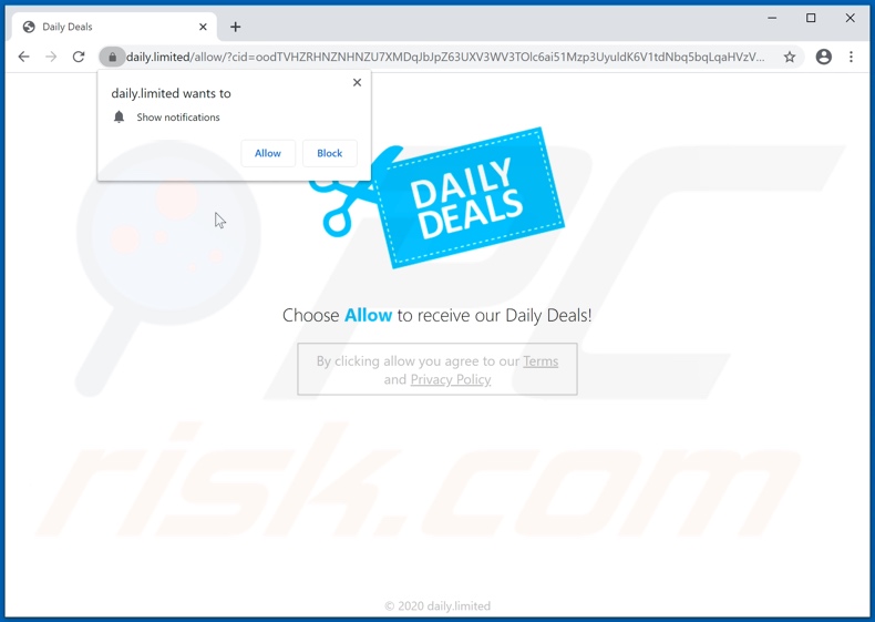 daily[.]limited pop-up redirects