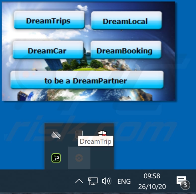 DreamTrip pop-up redirects