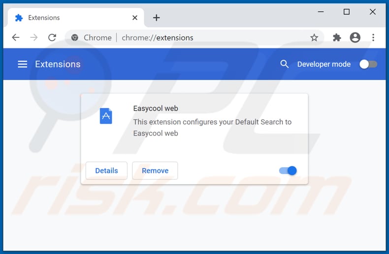 Removing tailsearch.com related Google Chrome extensions