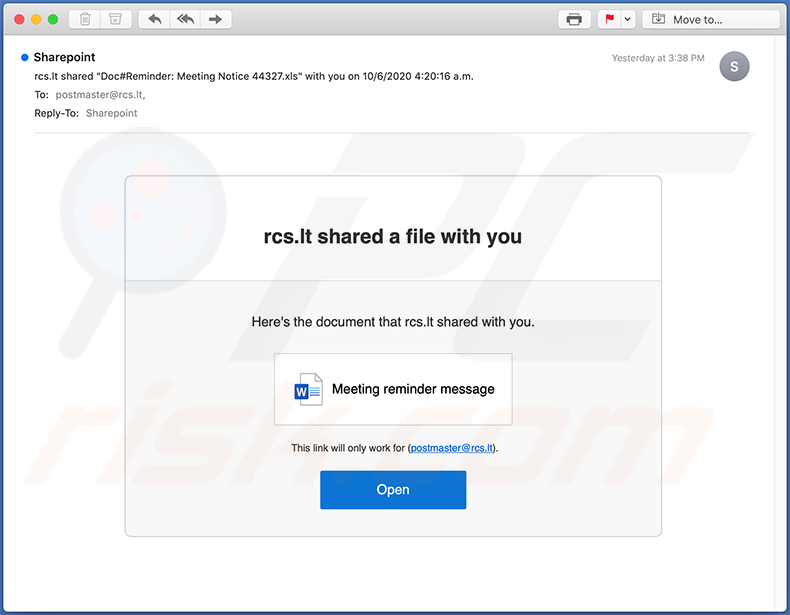 Email Credentials phishing mail (2020-10-07)