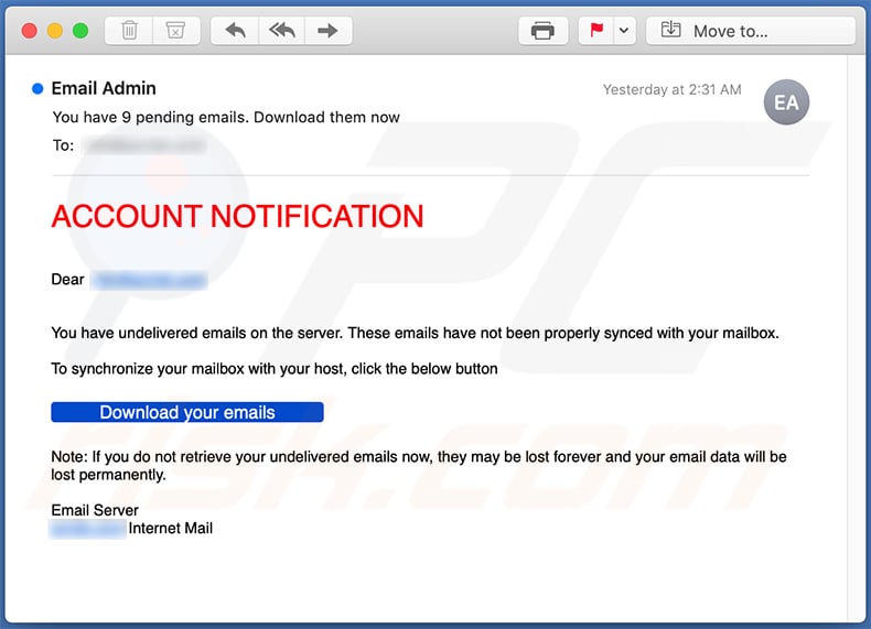 Spam email used for phishing purposes (2020-10-08 - sample 1)