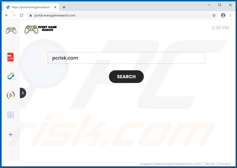 everygamesearch.com browser hijacker
