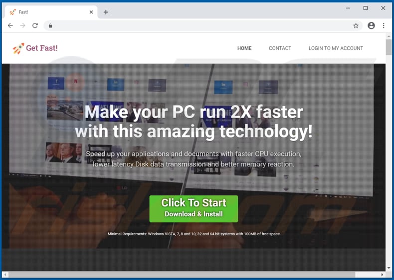 Website used to promote Fast! PUA