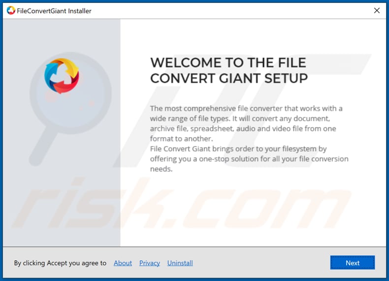 FileConvertGiant PUA installation setup