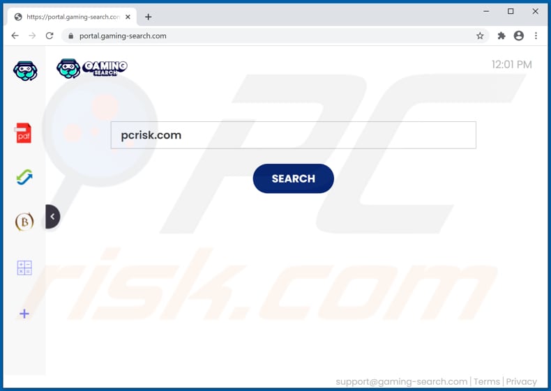 gaming-search.com browser hijacker