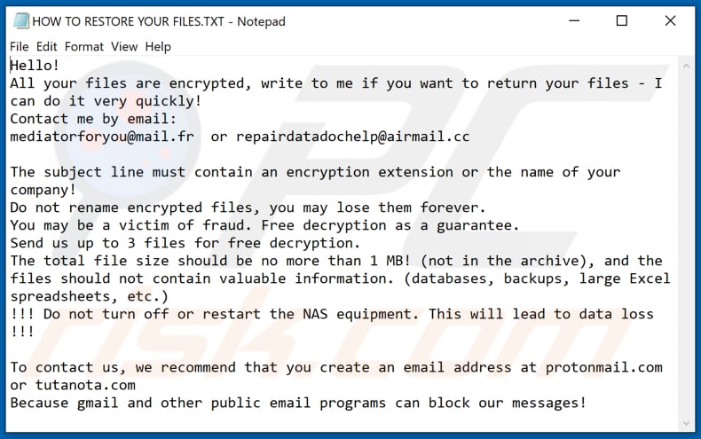 Gyxtkrpb decrypt instructions (HOW TO RESTORE YOUR FILES.TXT)