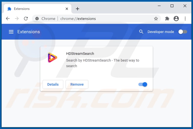 Removing hdstreamsearch.com related Google Chrome extensions