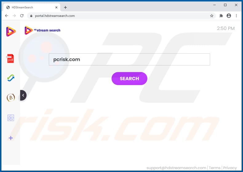 hdstreamsearch.com browser hijacker
