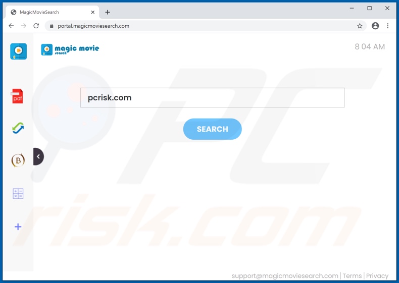 magicmoviesearch.com browser hijacker