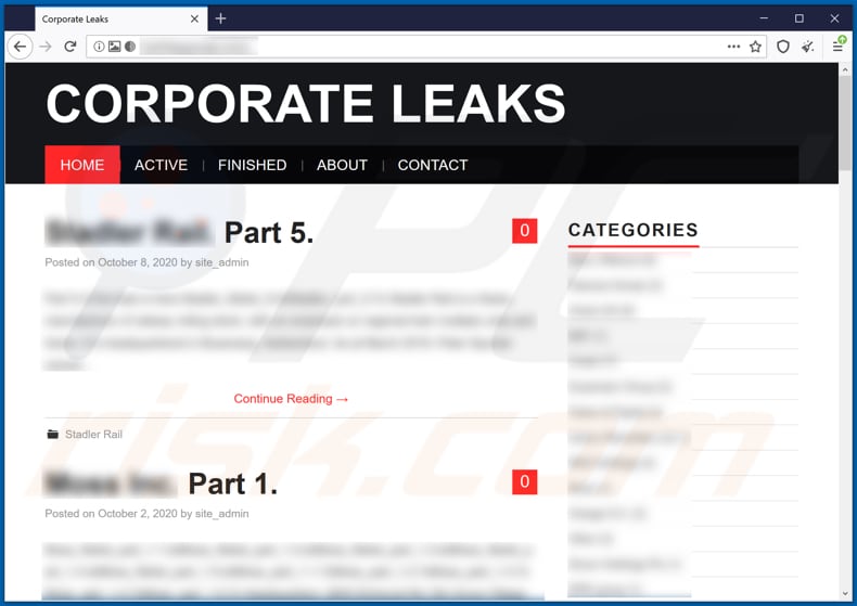 merin ransomware website used to leak victim data