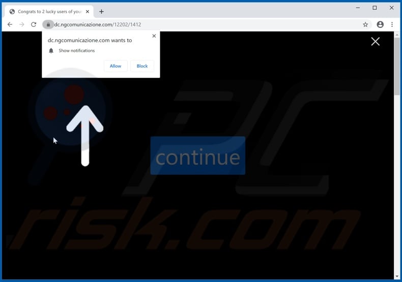 ngcomunicazione[.]com pop-up redirects