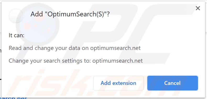 optimumsearch (s) browser hijacker notification