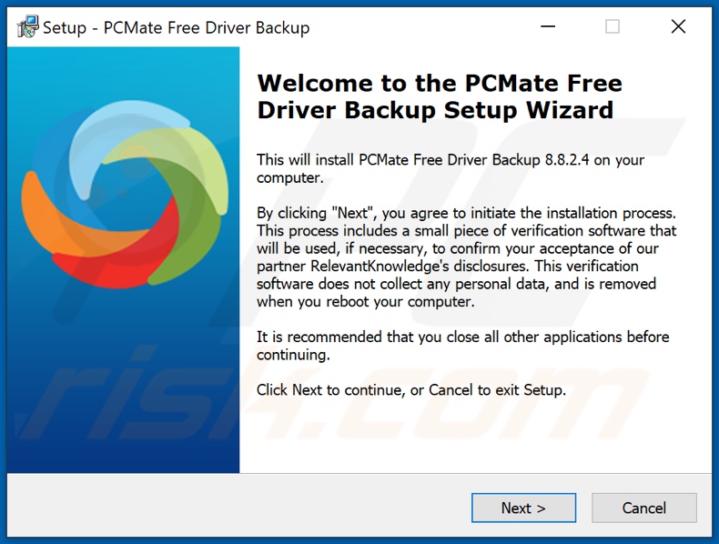 PCMate Free Driver Backup PUA installation setup