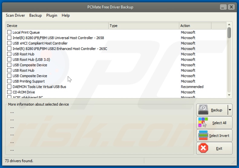 PCMate Free Driver Backup unwanted application