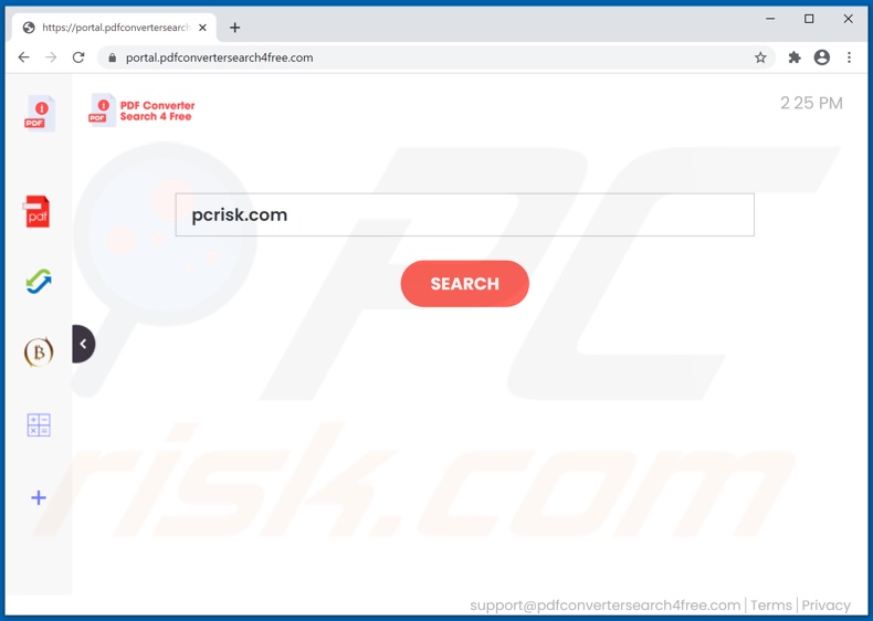 pdfconvertersearch4free.com browser hijacker