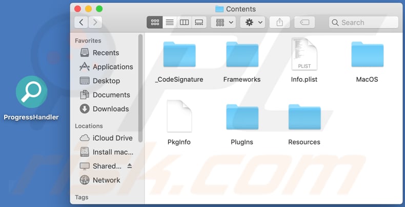 progresshandler adware contents folder