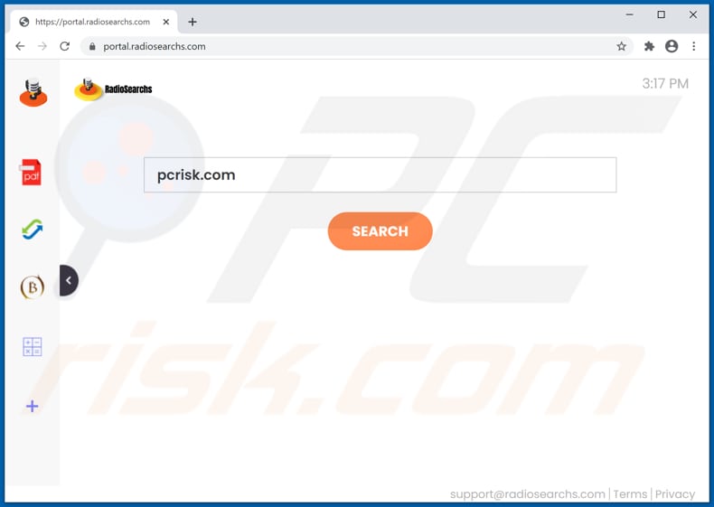 radiosearchs.com browser hijacker