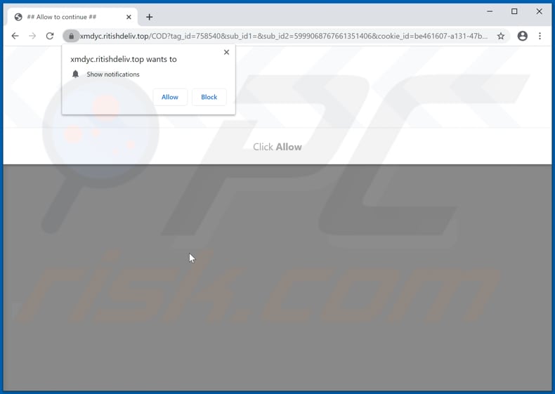 ritishdeliv[.]top pop-up redirects