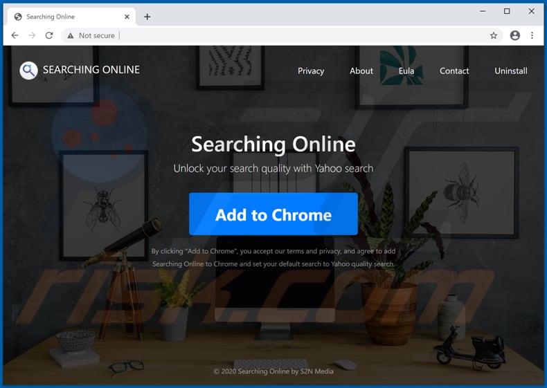 Website used to promote Search Online browser hijacker