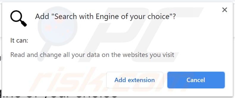 search with engine of your choice browser hijacker notification
