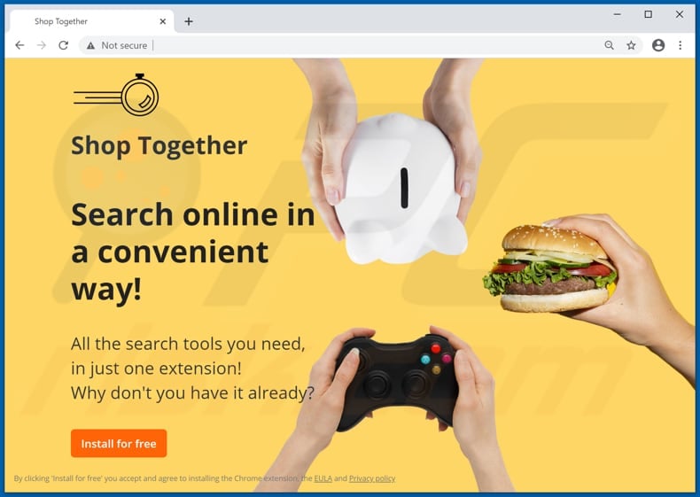 Shop Together pop-up redirects