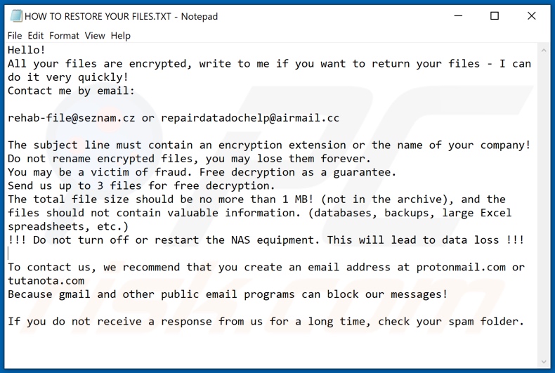 Slfyvggi decrypt instructions (HOW TO RESTORE YOUR FILES.TXT)