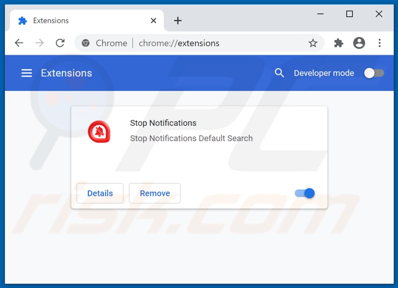 Removing stopnotifications.com related Google Chrome extensions