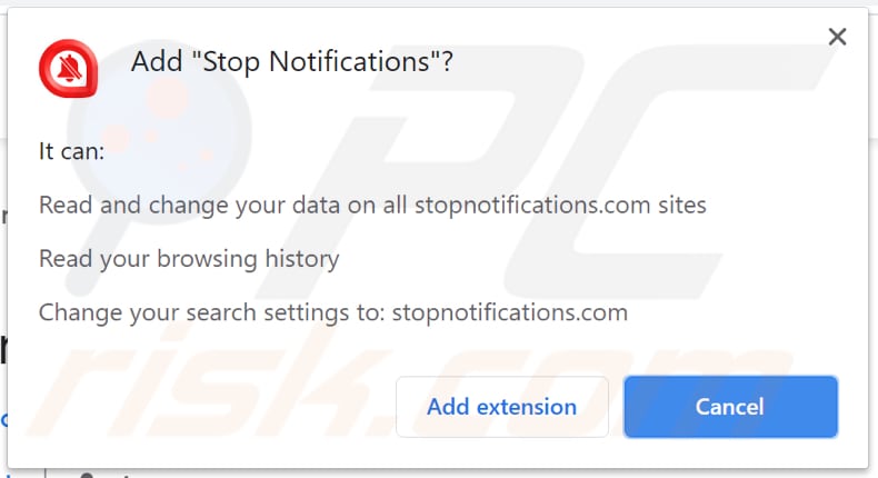 stop notifications browser hijacker notification
