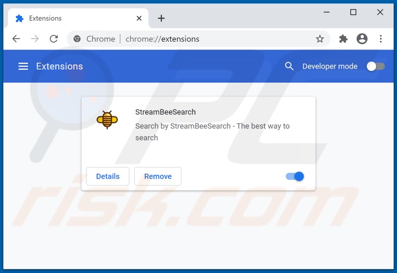Removing streambeesearch.com related Google Chrome extensions