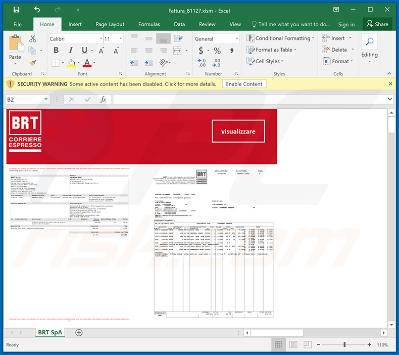 MS Excel document used to spread Ursnif trojan (2020-10-07)