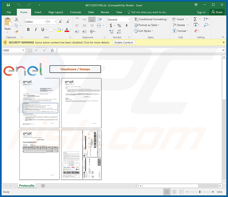 Ursnif malware-spreading MS Excel document (2020-10-27)