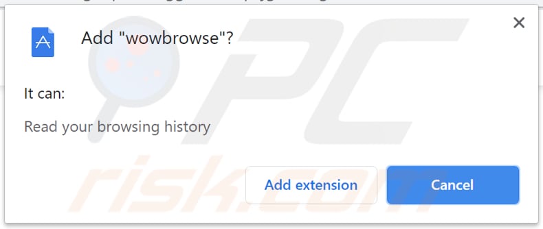 wowbrowse browser hijacker notification