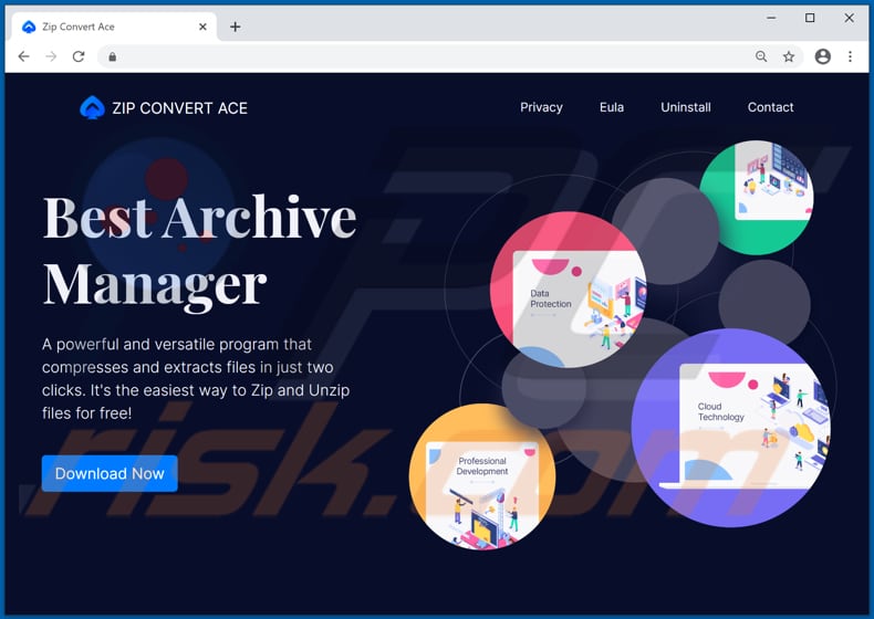 Website used to promote ZipConvertAce PUA