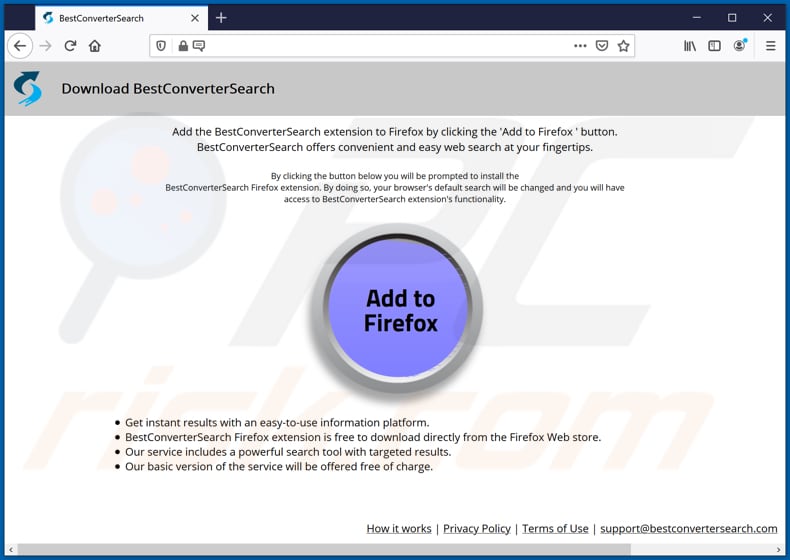 bestconvertersearch browser hijacker promoter firefox