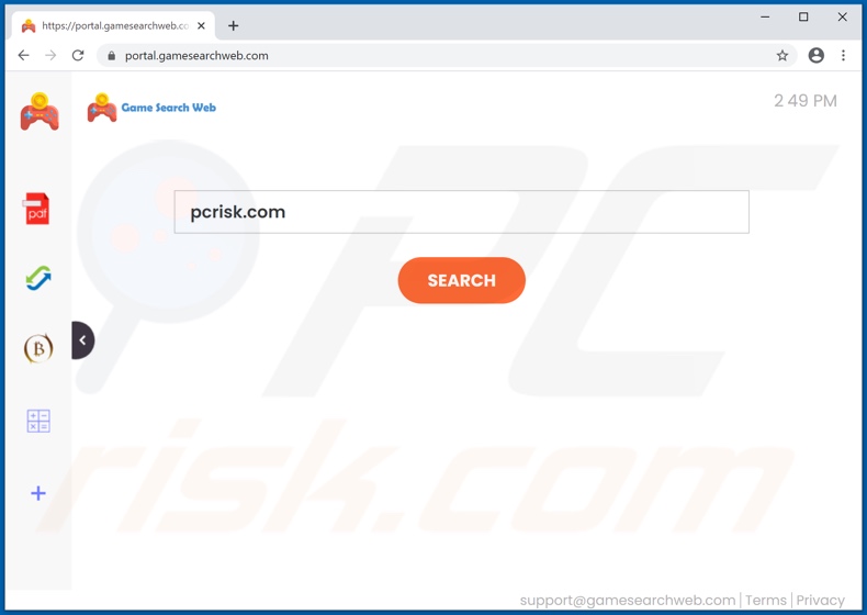 gamesearchweb.com browser hijacker