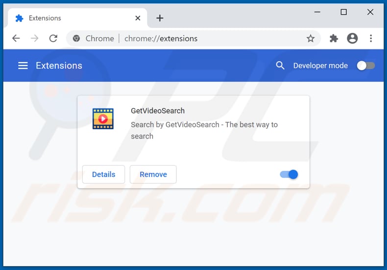 Removing getvideosearch.com related Google Chrome extensions