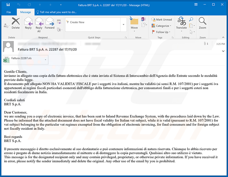 Spam email spreading Ursnif (Gozi) trojan (2020-11-17)