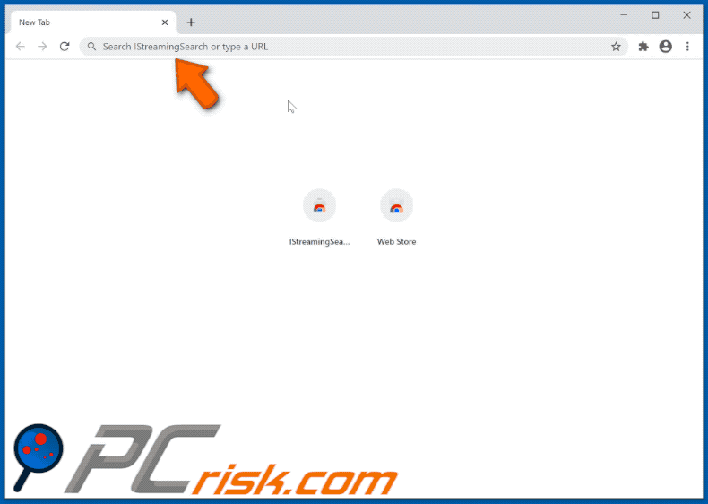 IStreamingSearch browser hijacker appearance GIF