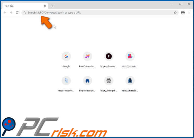 MyPDFConverterSearch browser hijacker appearance GIF