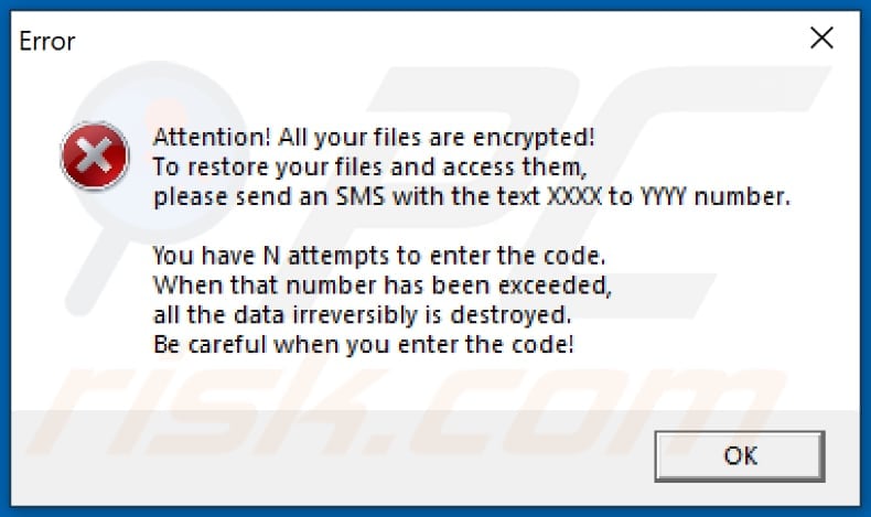 nigger ransomware error pop-up