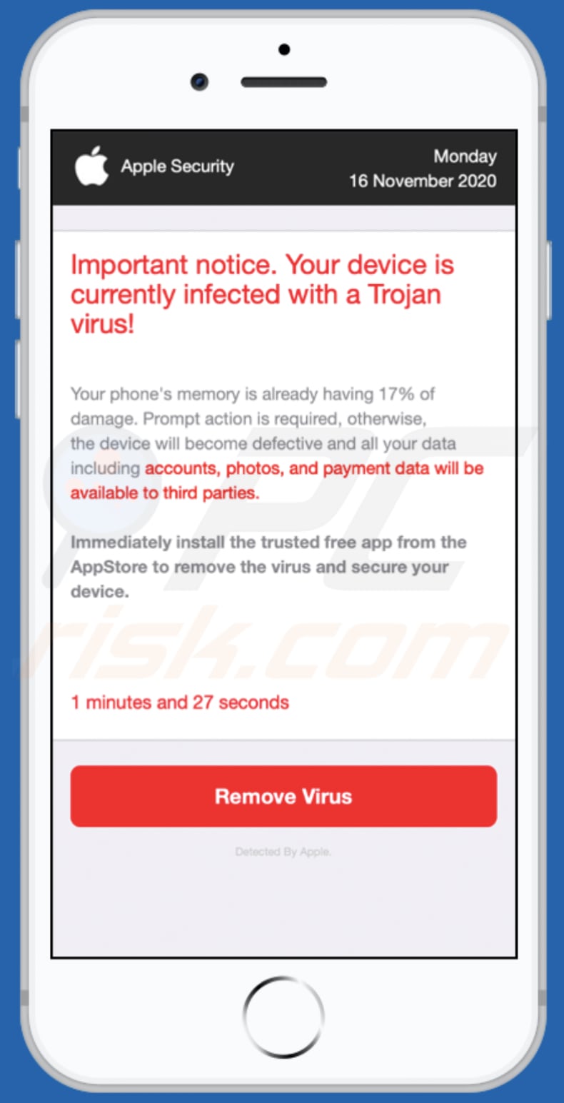 oc-protection.com pop-up scam background page