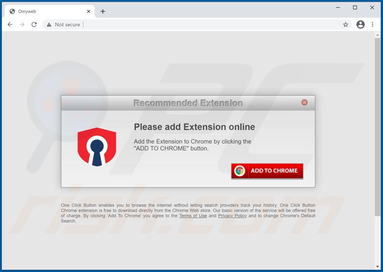Website used to promote Omyweb browser hijacker
